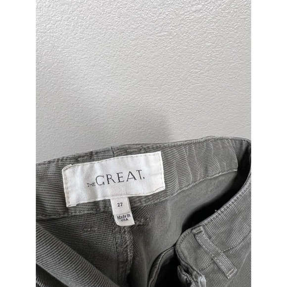 The GREAT Corduroy Skinny Ankle Pants Size 27 Sage Green - Picture 3 of 4